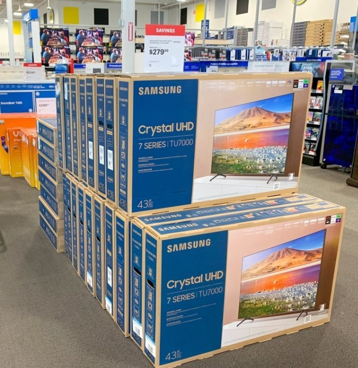 TV pallets with 17 mixed LCD/LED units