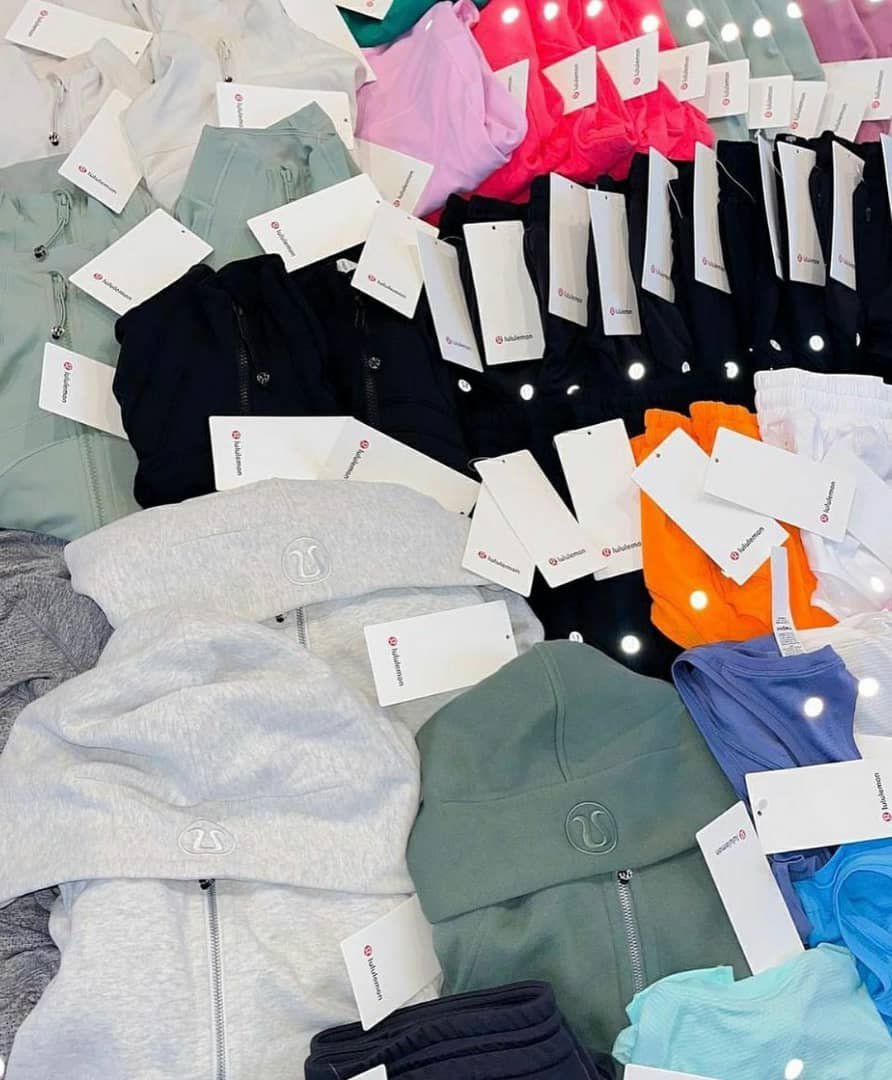 Lululemon liquidation pallets with 200 mixed new activewear pieces